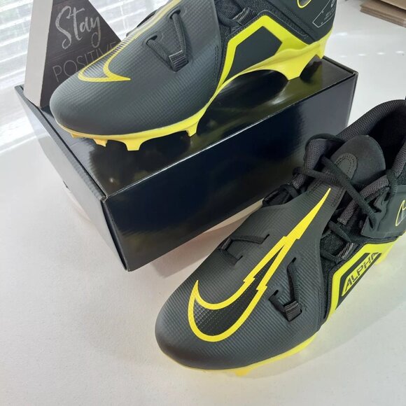 Nike Oregon Ducks Sz 12.5 Alpha Menace‎ Pro 3 PE Football Cleat Sequoia / Yellow - Picture 3 of 8